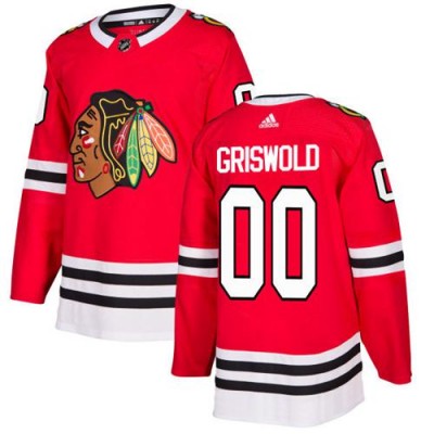 Adidas Chicago Blackhawks #00 Clark Griswold Red Home Authentic Stitched NHL Jersey Men's